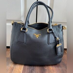 Prada black leather bag